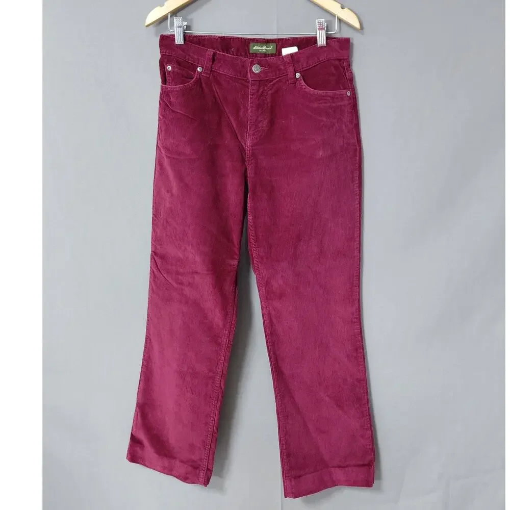 Eddie Bauer Red Stretch Pants Women Size 6 Tall